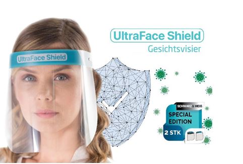 100 x UltraFace Shield, Gesichtsmaske, 